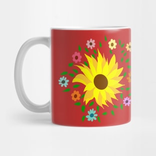 Flowers in a Garden Mug